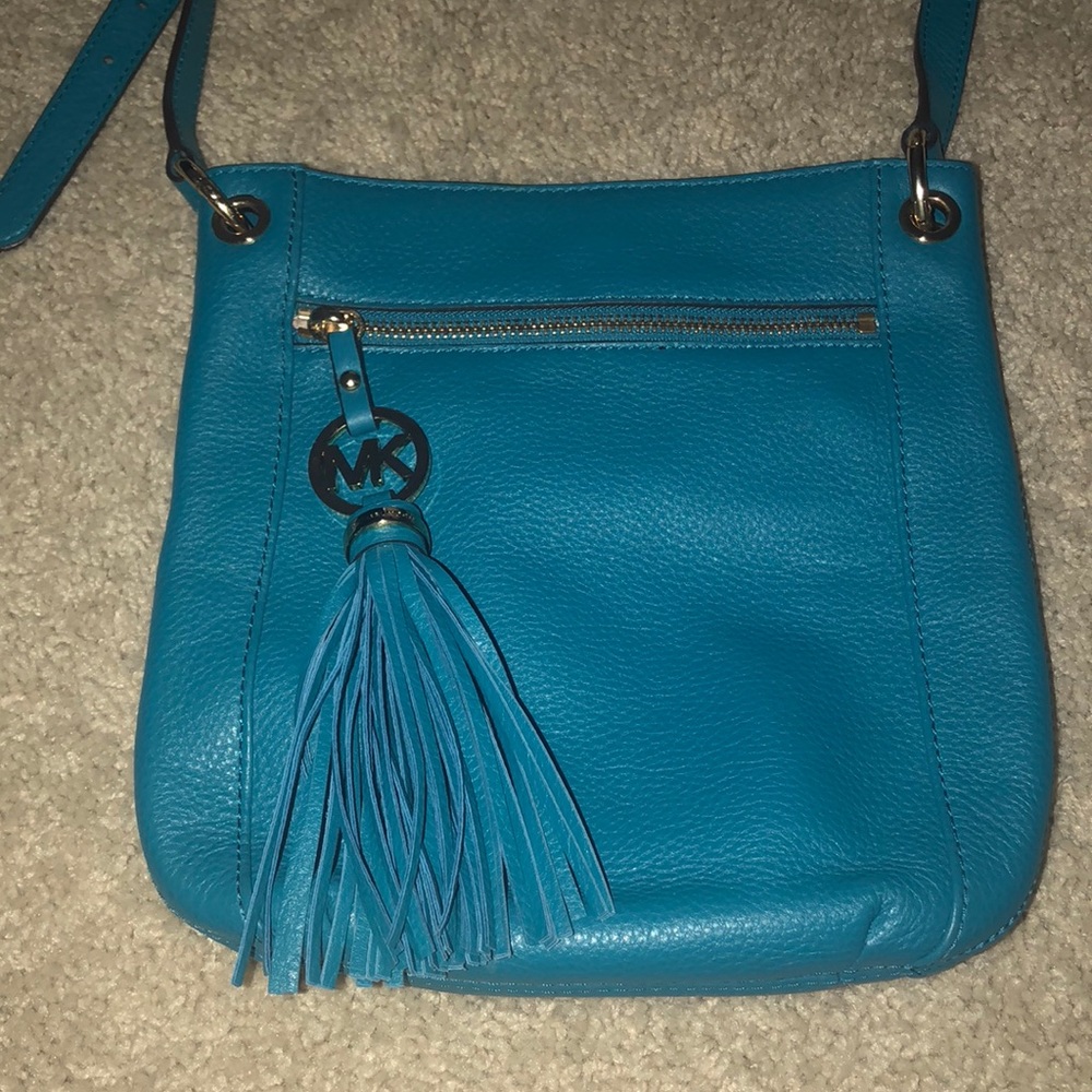 Trendy teal/turquoise/aqua Michael Kors bag